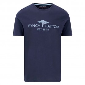 тениска,мъжки,тениски,fynch,hatton,logo,short,sleeve,t,shirt,blue,(navy)