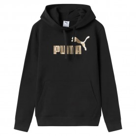 суичър,дамски,блузи,puma,essentials+,textured,foil,big,logo,hoodie,black