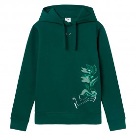 суичър,дамски,блузи,puma,graphic,flowered,hoodie,green,(green,terrain)