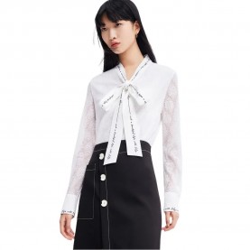 риза,с,дълъг,ръкав,дамски,блузи,дамски,ризи,lily,chic,ribbon,long,sleeve,shirt,white
