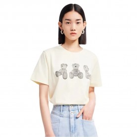 тениска,дамски,тениски,lily,coco,bear,short,sleeve,t,shirt,cream,yellow,(beige)