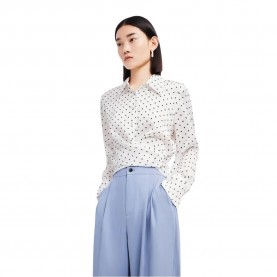 риза,с,дълъг,ръкав,дамски,блузи,дамски,ризи,lily,fashion,polka,dot,long,sleeve,shirt,white