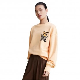 блуза,дамски,блузи,lily,fun,tiger,sweatshirt,orange