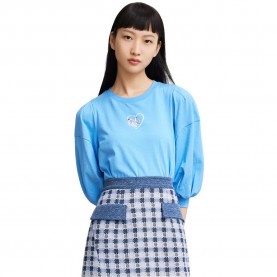 тениска,дамски,тениски,lily,retro,3,4,sleeve,t,shirt,cobelt,blue,(blue)
