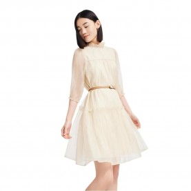 рокля,дамски,поли,и,рокли,lily,3,4,sleeve,long,dress,off,white,(beige)