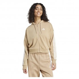 блуза,дамски,блузи,adidas,essentials,3,stripes,french,terry,full,zip,sweatshirt,warm,sandstone,white,(beige)