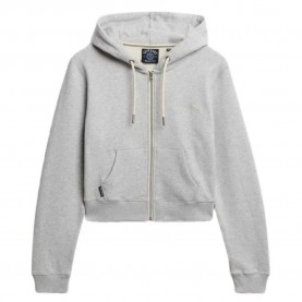 блуза,дамски,блузи,superdry,essential,logo,cropped,full,zip,sweatshirt,glacier,grey,marl,(grey)