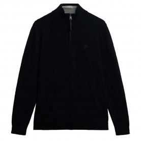 блуза,мъжки,пуловери,superdry,essentials,half,zip,sweater,eclipse,navy,marl,(black)