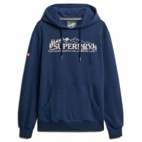 суичър,мъжки,пуловери,superdry,outdoor,scene,relaxed,fit,hoodie,oil,blue,marl,(blue)