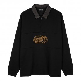 Блуза Santa cruz Change crew half zip sweatshirt - Black (Black) блуза,мъжки,пуловери,дамски,пуловери,santa,cruz,change,crew,half,zip,sweatshirt,black,(black)
