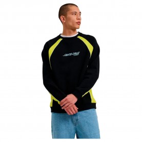 блуза,дамски,блузи,santa,cruz,strip,front,racer,crew,sweatshirt,black,(apple,green,black)
