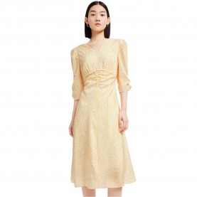 рокля,дамски,поли,и,рокли,lily,airy,printed,dress,orange,yellow,(yellow)