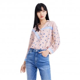 риза,с,дълъг,ръкав,дамски,блузи,дамски,ризи,lily,asymmetric,niche,long,sleeve,shirt,pink