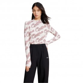 тениска,дамски,тениски,lily,basic,print,long,sleeve,t,shirt,off,white,(pink)