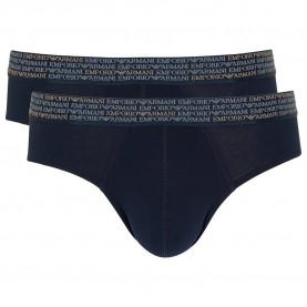 Emporio armani All Over Logo Elastic slips 2 units - Blue (Navy / Navy) мъжко,бельо,emporio,armani,all,over,logo,elastic,slips,2,units,blue,(navy,navy)