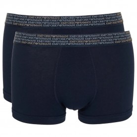 Боксерки Emporio armani All Over Logo Elastic Trunk boxers 2 units - Blue (Navy / Navy) боксерки,мъжко,бельо,emporio,armani,all,over,logo,elastic,trunk,boxers,2,units,blue,(navy,navy)