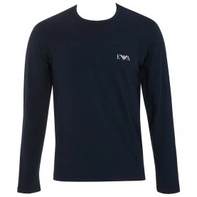 Тениска Emporio armani Bold Monogram long sleeve T-shirt - Blue - (Navy) тениска,мъжки,тениски,emporio,armani,bold,monogram,long,sleeve,t,shirt,blue,(navy)