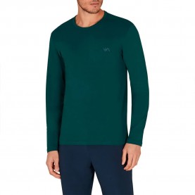 Тениска Emporio armani Bold Monogram long sleeve T-shirt - Green - (Green) тениска,мъжки,тениски,emporio,armani,bold,monogram,long,sleeve,t,shirt,green,(green)
