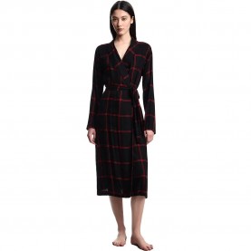 дамски,пеньоари,emporio,armani,christmas,viscose,dressing,gown,black,stripe