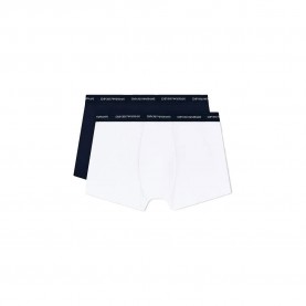 Боксерки Emporio armani Eco Viscose Trunk boxers 2 units - White / Blue (Navy / White) боксерки,мъжко,бельо,emporio,armani,eco,viscose,trunk,boxers,2,units,white,blue,(navy,white)