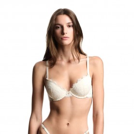 Emporio armani Eternal Lace Push Up Removable Pads bra - Ivory дамско,бельо,дамски,бикини,и,танкини,emporio,armani,eternal,lace,push,up,removable,pads,bra,ivory