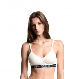Emporio armani Everyday cotton Padded Soft Contour sports bra - White - (White) дамско,бельо,дамски,бикини,и,танкини,emporio,armani,everyday,cotton,padded,soft,contour,sports,bra,white,(white)