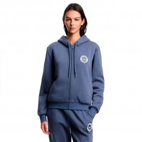 Поларена блуза Emporio armani Fuzzy Fleece full zip sweatshirt - Blue (Vintage Blue) поларена,блуза,дамски,блузи,emporio,armani,fuzzy,fleece,full,zip,sweatshirt,blue,(vintage,blue)