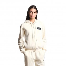 Поларена блуза Emporio armani Fuzzy Fleece full zip sweatshirt - White (Ivory) поларена,блуза,дамски,блузи,emporio,armani,fuzzy,fleece,full,zip,sweatshirt,white,(ivory)