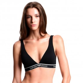 Emporio armani Iconic Logoband bra - Black - (Black) дамско,бельо,дамски,бикини,и,танкини,emporio,armani,iconic,logoband,bra,black,(black)
