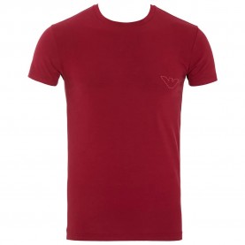 Тениска Emporio armani Megalogo short sleeve T-shirt - Red - (Bourdeaux) тениска,мъжки,тениски,emporio,armani,megalogo,short,sleeve,t,shirt,red,(bourdeaux)