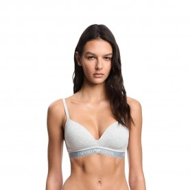 Emporio armani Iconic Logoband Padded Triangle bra - Grey - (Warm Grey) дамско,бельо,дамски,бикини,и,танкини,emporio,armani,iconic,logoband,padded,triangle,bra,grey,(warm,grey)