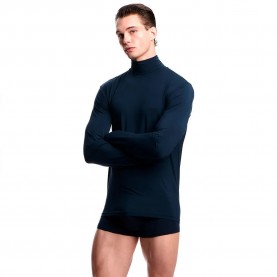 Тениска Emporio armani Soft Modal long sleeve pyjama T-shirt - Blue (Navy) тениска,мъжки,пижами,emporio,armani,soft,modal,long,sleeve,pyjama,t,shirt,blue,(navy)