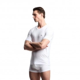 Тениска Emporio armani Soft Modal short sleeve v neck T-shirt - White - (White) тениска,мъжки,тениски,emporio,armani,soft,modal,short,sleeve,v,neck,t,shirt,white,(white)