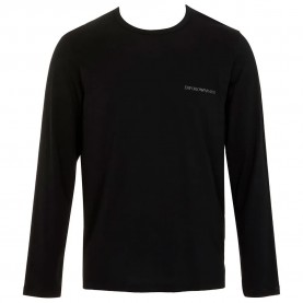 Тениска Emporio armani Pure cotton long sleeve T-shirt - Black (Black) тениска,мъжки,тениски,дамски,тениски,emporio,armani,pure,cotton,long,sleeve,t,shirt,black,(black)
