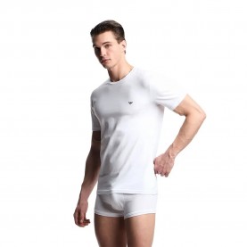 Тениска Emporio armani Stretch Cotton Jersey short sleeve T-shirt - White - (White) тениска,мъжки,тениски,emporio,armani,stretch,cotton,jersey,short,sleeve,t,shirt,white,(white)