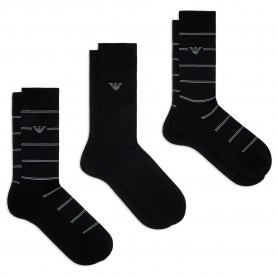 Чорапи Emporio armani Pattern Mix socks - Black (Strip / Black / Strip) чорапи,мъжки,чорапи,emporio,armani,pattern,mix,socks,black,(strip,black,strip)