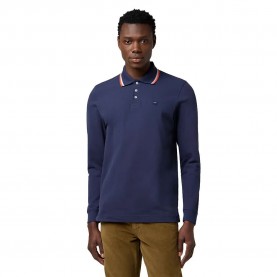 Wrangler 112371506 Regular Fit long sleeve polo - Blue (Navy) мъжки,блузи,с,яка,wrangler,112371506,regular,fit,long,sleeve,polo,blue,(navy)
