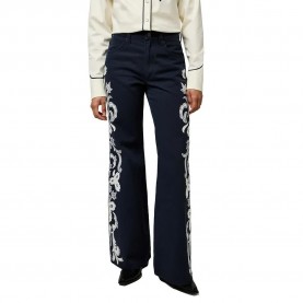 Панталони Wrangler 70S Flare Fit pants - Dark Navy (Blue) панталони,дамски,панталони,wrangler,70s,flare,fit,pants,dark,navy,(blue)