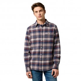 риза,с,дълъг,ръкав,мъжки,ризи,wrangler,brushed,1,pocket,regular,fit,long,sleeve,shirt,navy,birch,(multicolor)