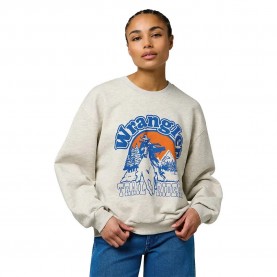 блуза,дамски,блузи,wrangler,oversized,loose,fit,sweatshirt,beige,(oat,mele)