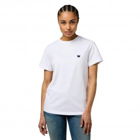тениска,дамски,тениски,wrangler,sign,off,slim,fit,short,sleeve,t,shirt,white