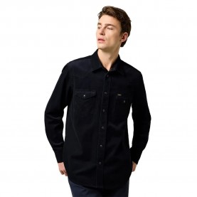 риза,с,дълъг,ръкав,мъжки,ризи,wrangler,western,cord,long,sleeve,shirt,black,(black)