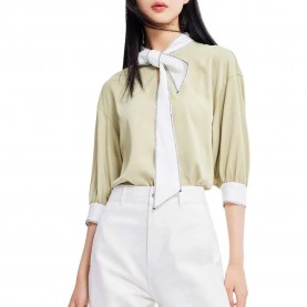 дамски,блузи,дамски,ризи,lily,cool,feeling,yarn,chiffon,shirt,olive,(beige)