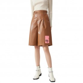 панталони,дамски,панталони,lily,sweet,cool,handsome,leather,midi,pants,tan,(brown)