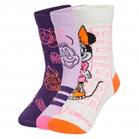 чорапи,детски,чорапи,adidas,disney,minnie,mouse,crew,socks,multicolor,(off,white,aurora,plum,powder,plum)