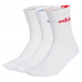 чорапи,мъжки,чорапи,adidas,linear,cushioned,crew,socks,3,units,white,powder,teal,clear,pink,blue,fusion,(white)