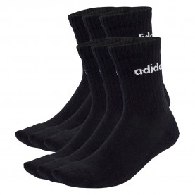 чорапи,мъжки,чорапи,adidas,linear,cushioned,crew,socks,black,white,(black)