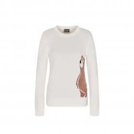 блуза,дамски,пуловери,дамски,плетени,дрехи,ea7,emporio,armani,train,apres,ski,graphic,sweater,white,(white,alyssum,bear,i)
