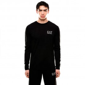 тениска,мъжки,тениски,ea7,emporio,armani,train,gold,label,vi,pa,long,sleeve,t,shirt,black