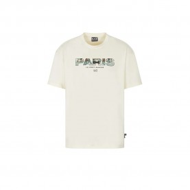 Тениска EA7 EMPORIO ARMANI Train Graphic Series Cities short sleeve T-shirt - Beige (Cream) тениска,мъжки,тениски,ea7,emporio,armani,train,graphic,series,cities,short,sleeve,t,shirt,beige,(cream)